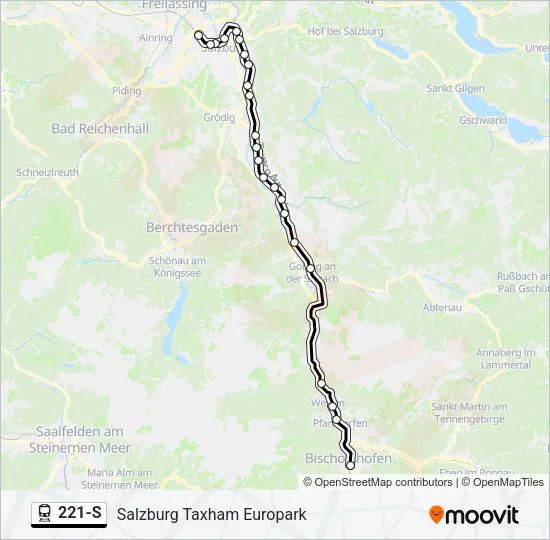 221-S Train Line Map