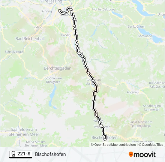 221-S Train Line Map