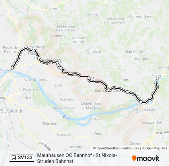 SV133 Bus Line Map
