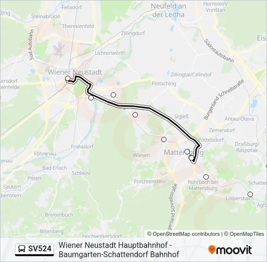 SV524 Bus Line Map