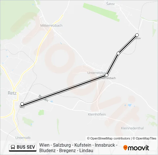 BUS SEV Bus Line Map