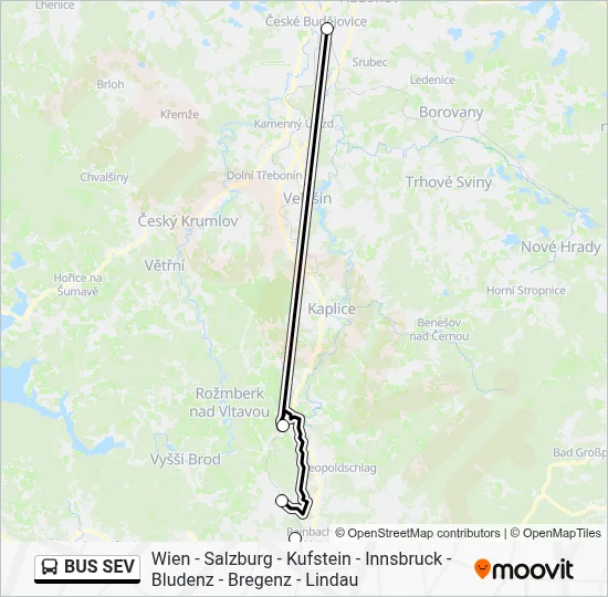 Buslinie BUS SEV Karte