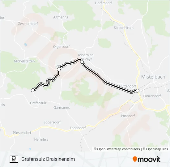 ZAYATALER SCHIENENTAXI Train Line Map