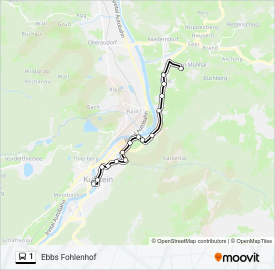 1 Bus Line Map