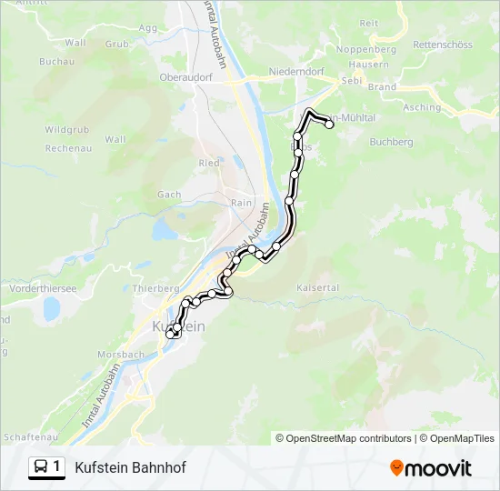 1 Bus Line Map