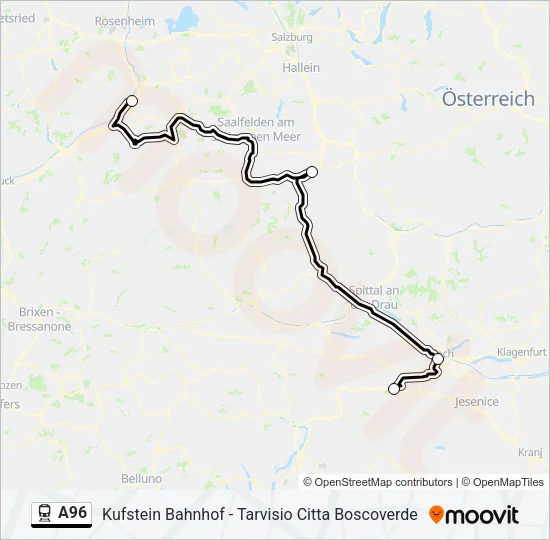 A96 Train Line Map