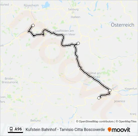 A96 Train Line Map