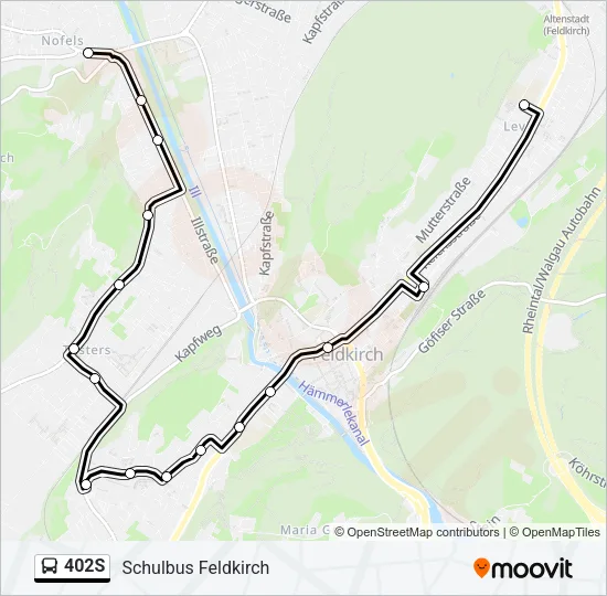 402S Bus Line Map
