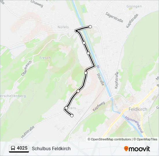 402S Bus Line Map