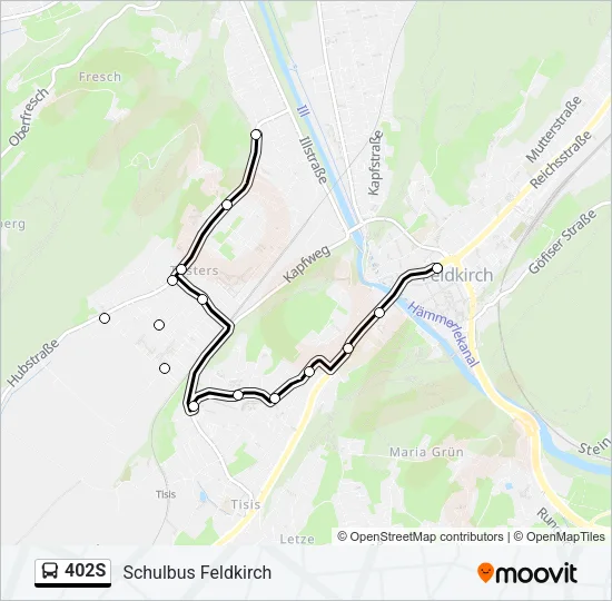 402S Bus Line Map