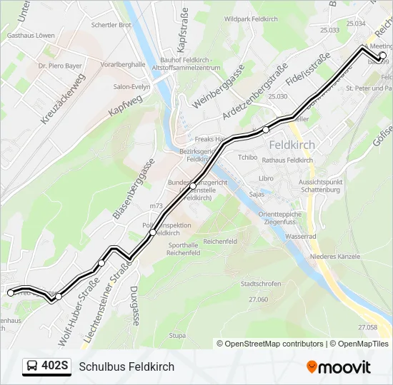 402S Bus Line Map