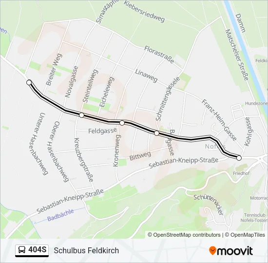 404S Bus Line Map