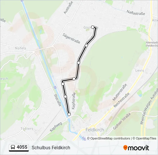 405S Bus Line Map