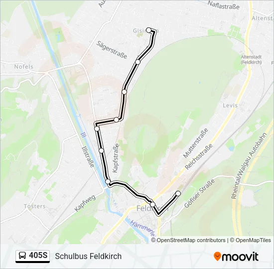 405S Bus Line Map