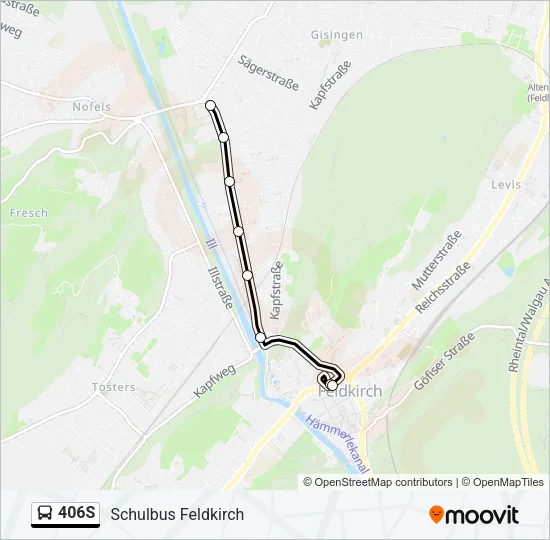 406S Bus Line Map