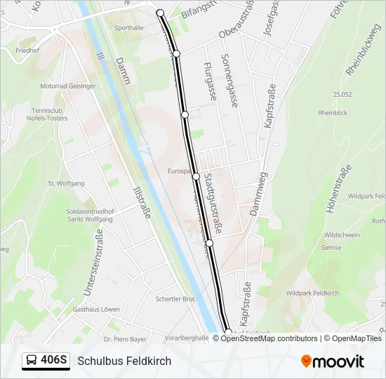 406S Bus Line Map