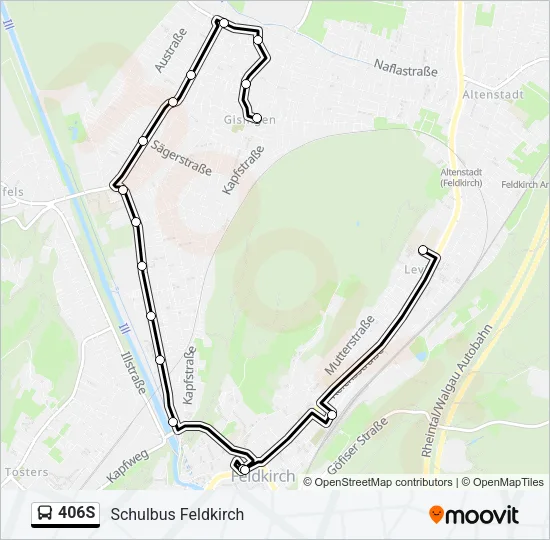 406S Bus Line Map