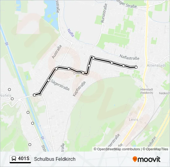 401S Bus Line Map