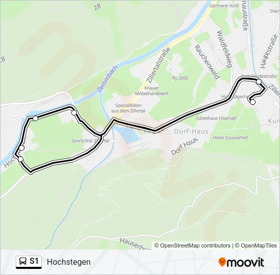 S1 Bus Line Map
