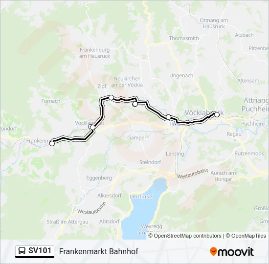 SV101 Bus Line Map