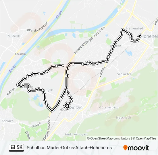 SK Bus Line Map