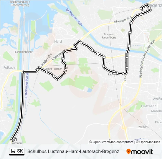 SK Bus Line Map