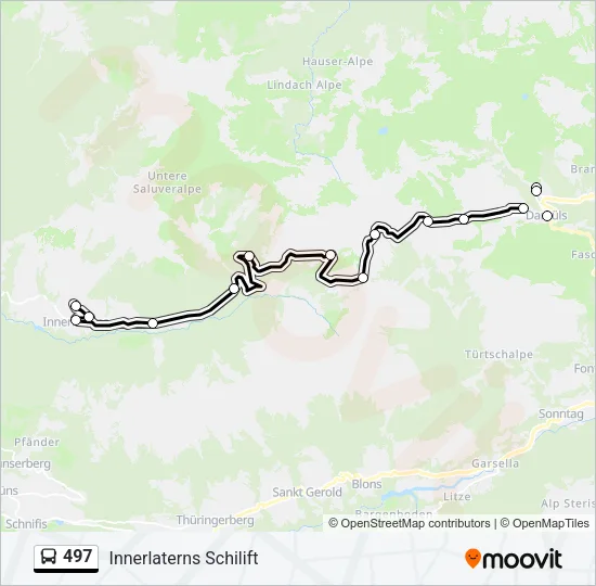 497 Bus Line Map
