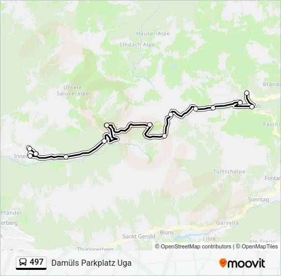 497 Bus Line Map