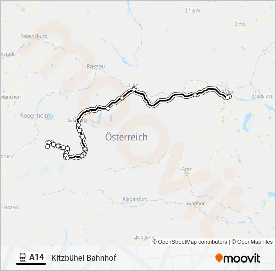 A14 Train Line Map