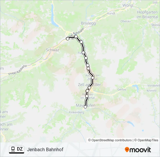 DZ Train Line Map
