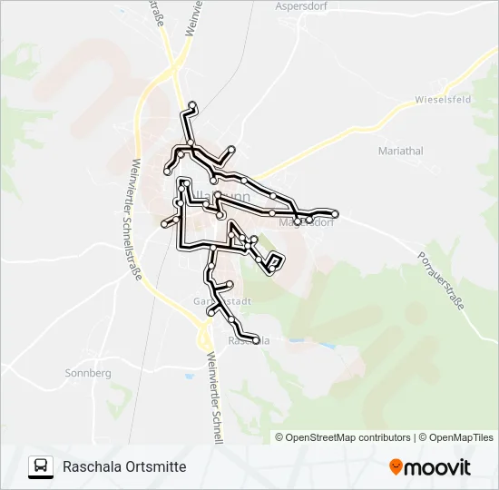 AST HOLLABRUNN Bus Line Map