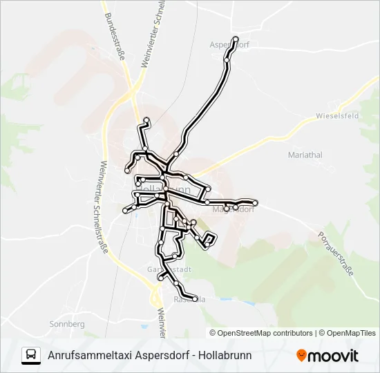 AST HOLLABRUNN Bus Line Map