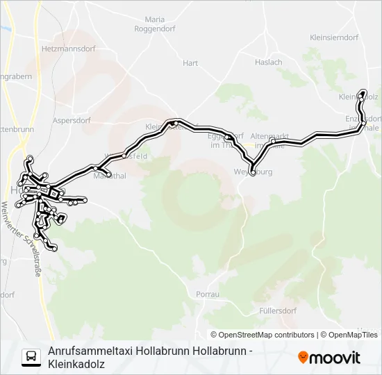 AST HOLLABRUNN Bus Line Map