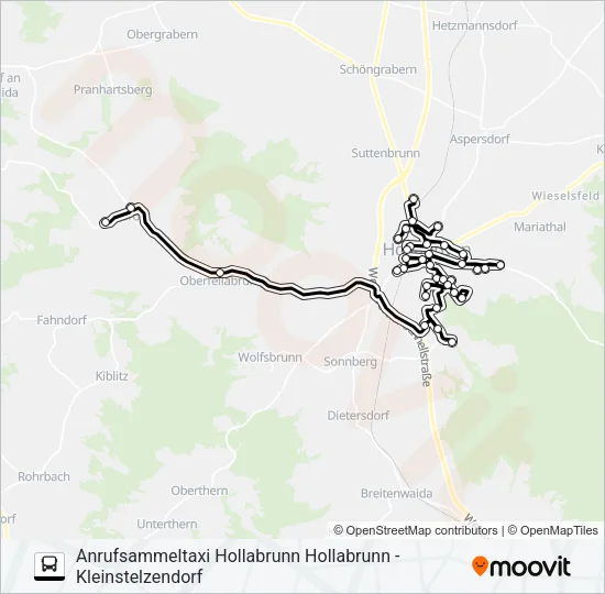 AST HOLLABRUNN Bus Line Map
