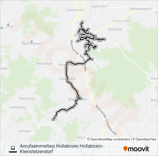 AST HOLLABRUNN Bus Line Map
