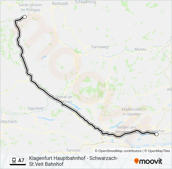 A7 Train Line Map