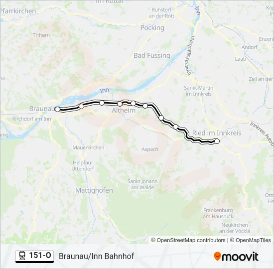 151-O Train Line Map