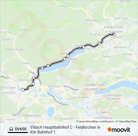 SV650 Bus Line Map