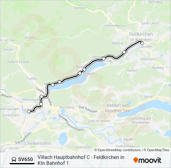 SV650 Bus Line Map