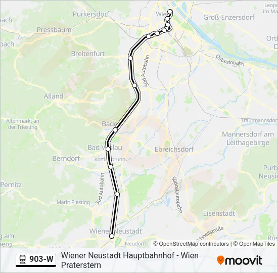 903-W Train Line Map