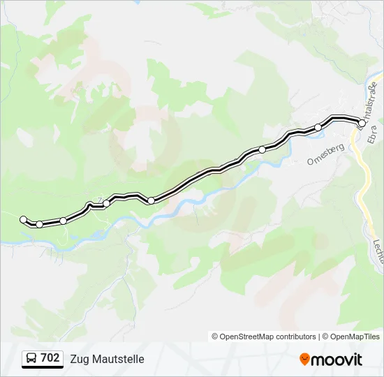 702 Bus Line Map
