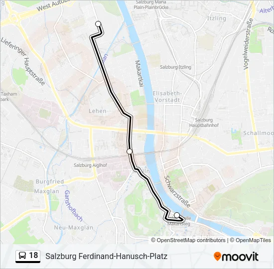 18 Bus Line Map