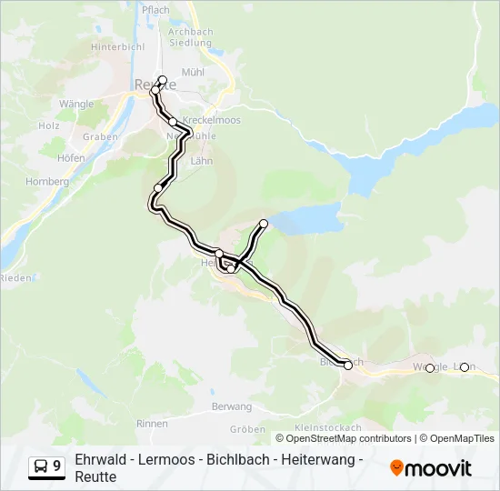 9 Bus Line Map