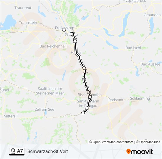 A7 Train Line Map