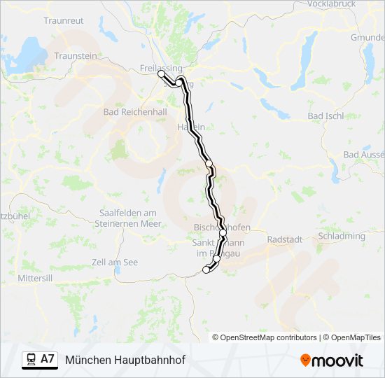 A7 Train Line Map