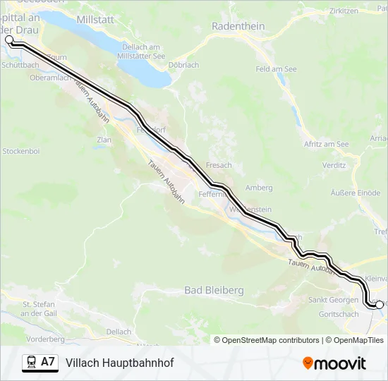 A7 Train Line Map
