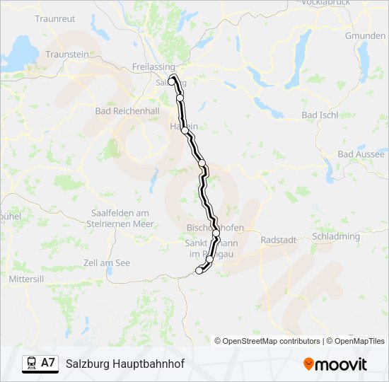 A7 Train Line Map
