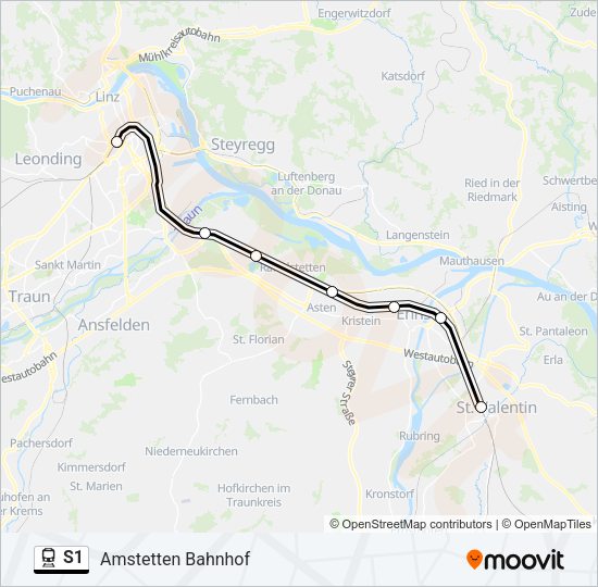 S1 Train Line Map