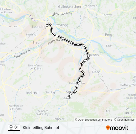 S1 Train Line Map