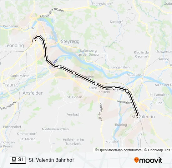 S1 Train Line Map